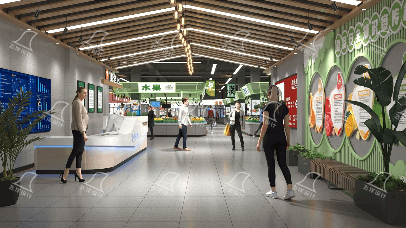 專業菜市場設計效果圖